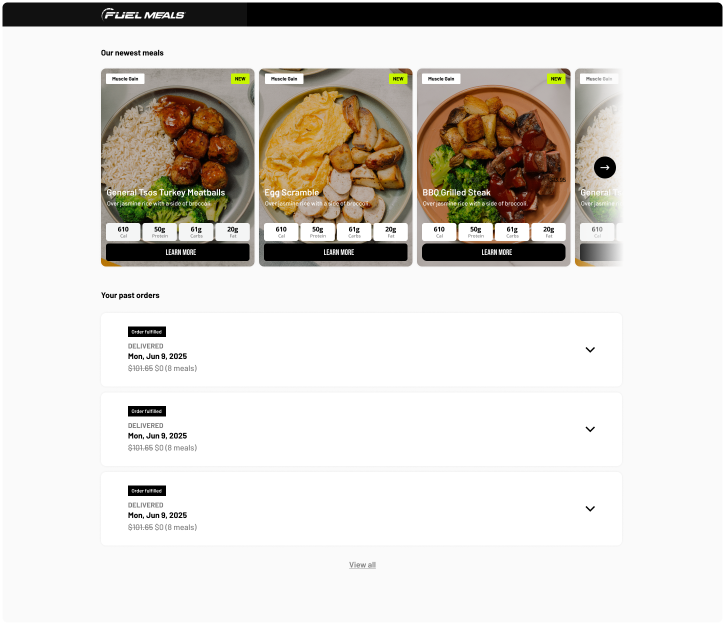 Fuel Meals featured work example